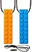 Gafly Sensory Chewing Tool Necklace for Kid's Sensory Integration with Autism and ADHD | Textured Silicone for Teething, and Biting, 2 Pack with Extra Cord and Clasp in Assorted Colors (2 Pack)