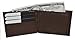 Boys Slim Compact Flap Id and Coin Pocket Bifold Wallet (Dark Brown)