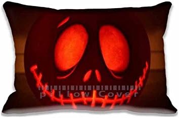 Jack Skellington Pumpkin Standard Size Pillow Cushion Pillowcase Case Cover with Hidden Zip 20"x 30"