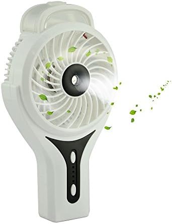 ACLOOK Mini Handheld USB Misting Fan with Personal Cooling Mist Humidifier for Home Office and Travel (White)