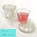 100sets Plastic Ultra Clear squat Cups with flat lids without x slotted is for Cupcake, icecream … (9oz dessert cup 100sets)