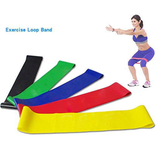 Quartly Resistance Band Loop Yoga Pilates Home Gym Fitness Exercise Bands Workout Training Exercise Yoga Straps (500X50X0.9MM) - Thumbnail 2