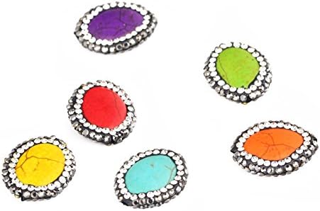 QIDISI Stone beads elliptical shape Jewelry Accessories, DIY Material, Surrounding Diamond Crystal ,You Can Do Necklace Pendant Bracelet Pendant Earrings Pendants and So on...