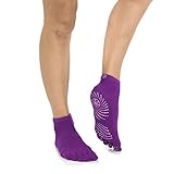 Gaiam Grippy Yoga Socks, Sparkling Grape, Small/Medium