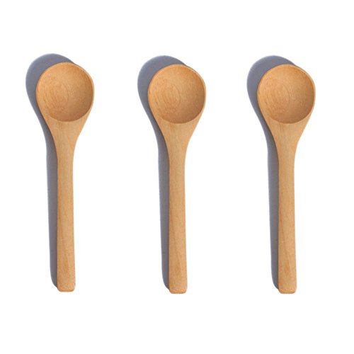 Freedi Wooden Spoons Small Condiment Spoon Honey Coffee Tea Seasoning Sugar Salt Jam Mustard Ice Cream Soup Spoons Tableware Kitchen Utensils Tools 14.5 x 3.6cm,Pack of 10 Pcs - Thumbnail 2