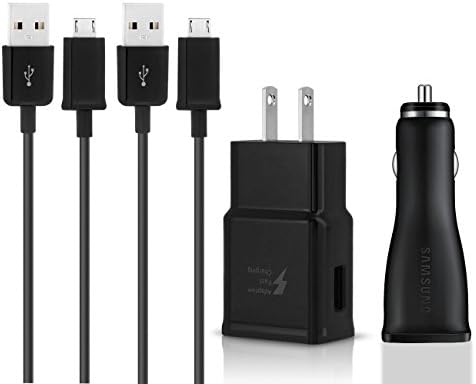 Oppo F1s Adaptive Fast Charger Micro USB 2.0 Cable Kit! [Car &amp; Home Charger + 2x Micro USB Cable] Adaptive Fast Charging uses dual voltages for up to 50% faster charging! BLACK