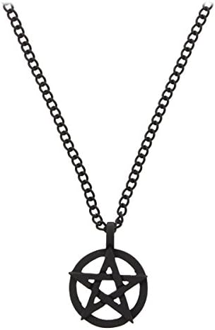Large Black Pentagram Necklace