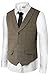 Hanayome Men's British Style Slim Fit Chain Point 4 Button Patry Dress Vest VS09 (Brown, M)