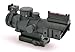 Hammers Compact Prism Rifle Scope 4x32 with BDC Illuminated Multi-line Reticle Optical Fiber Backup Iron Sights Accessory Rails and Quick Detach QD Cam Lever Lock