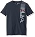 Under Armour Boys' One Sided T-Shirt, Stealth Gray (008)/Red, Youth Medium