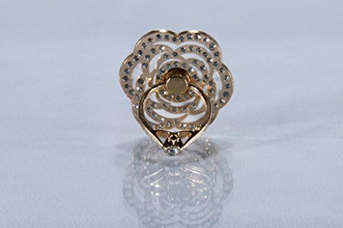 Cell Phone Kickstand Ring Holder Grip Stand White By PowerFunalia Universal Fit Easy To Install Attractive Eye Catching Fully Rotational Stands Firm Folds Flat
