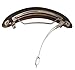 Parcelona French Arch 3.5 Inch Tortoise Shell Cellulose Curved Automatic Hair Clip Barrette