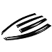 Auto Dynasty Window Visors Compatible with 07-12 Nissan Altima 4-Door, 4Pcs Front & Rear Tape-On Window Vent Visor Deflectors Rain Guard, Glossy Dark Smoke