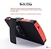 Coolpad Rogue Case, Nagebee - Heavy Duty Hybrid Armor Dual Layer Rhino Kickstand Belt Clip Holster Combo Rugged Case for Coolpad Rogue (Holster Combo Red)