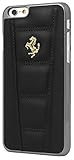 CG Mobile 458 Black Real Genuine Leather Hard Case w/ Gold Emblem for iPhone 6