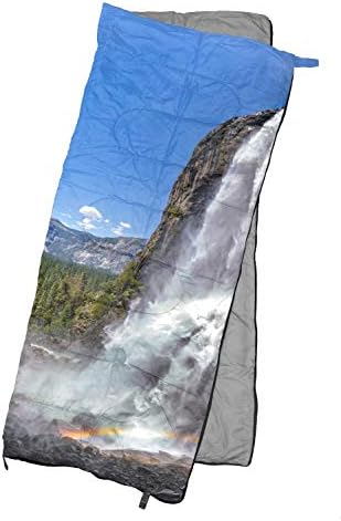 REVALCAMP Lightweight Sleeping Bag - Waterfall-1 - Indoor & Outdoor use. Great for Kids, Teens & Adults. Ultra Light and Compact Bags are Perfect for Hiking, Backpacking, Camping & Travel.