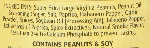 The Peanut Shop of Williamsburg Hot Habanero Chile Pepper Nuts, 10.5-Ounce Tin