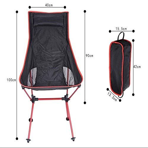 Bequeme Sonnenliege, Angelstuhl im Freien Große Rückenlehne Ultraleicht Tragbarer Mondstuhl Für Strandcamping-Picknick – Bild 6