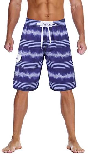 Men's Beachwear Summer Holiday Swim Trunks Quick Dry Striped