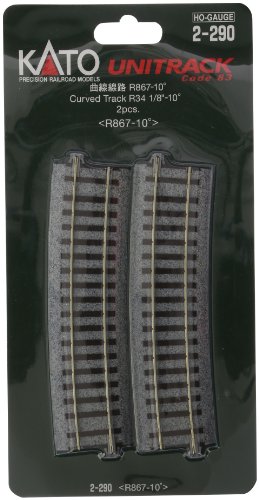 HO 867mm 34-1/8" Radius Curve 10-Degree (2)