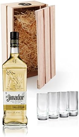 Tequila El Jimador Reposado 70cl & Shot Glasses & Gift Crate