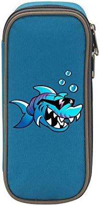 Daddy Shark Doo Doo Doo Multicolor Pen Bag,Pencil case Teens Pen Container,Double Zipper Student Stationery Girl's Durable Large Volume Bag of Makeup Bag