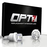 OPT7 8 Pcs Advanced Bright LEDs - T10/194/168 Bulbs - 180 Torch White Light