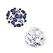 ELEGANTPARK AM Women Rhinestones Decoration Wedding Party Shoe Clips 2 Pcs Navy Blue
