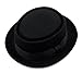 Mens Crushable Wool Felt Porkpie Hat w/Feather
