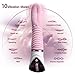 Tongue Vibrator Clitoris Stimulation -Feelingirl G-Spot 10 Vibration Modes Soft Dildo Vibrators USB Rechargeable, Adult Sex Toys for Couples & Women (Pink)