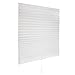 Luxr Blinds Pleated Fabric Shades with Pull Cord Operation: Easy Installation Light Filtering Blinds- White, 36