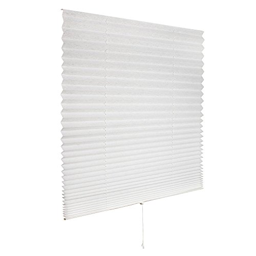 Luxr Blinds Pleated Fabric Temporary Shades with Pull Cord Operation