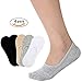 Toes Home Classic 5 Pairs No Show Socks Solid Color Low Cut No Show Liner Non Slip Socks