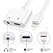 Headphone Jack Adapter to 3.5mm for iPhone 7/7 Plus /8/8 Plus/X/XS/XR/XS max for iPhone Adapter 2 in 1 Earphone Audio Connector Music Splitter Cable Accessories, Support All iOS System – Whitethumb 1