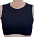 Kosher Casual Women's Modest High Neck Cropped Layering Shell - Cotton Lycra Full Shoulder Sleeveless Tank XXL Black