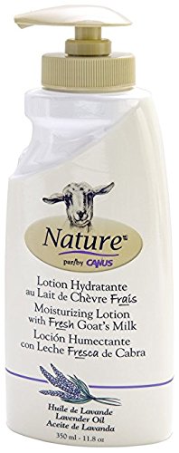 Caprina by Canus Nature Lavender Oil Moisturizing Lotion and Nature Pure Vegetal Oil Base Soap Lavender Oil (Pack of 2) Bundle with Goat Milk, Soybean Oil, and Lavender Oil, 11.8 oz. and 5 oz.