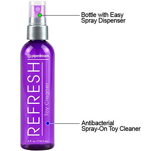 Pipedream Products Refresh Anti-bacterial Toy Cleaner : Size 4 Oz Pack of 2