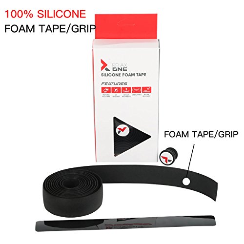 Silicone Bicycle Handlebar Tape Gel Bar Tape Wrap for Road Bikes and Cycling (Black)