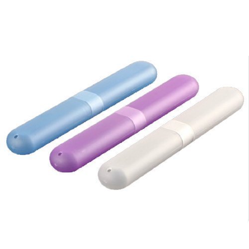 UZZO Set of 3/6/9 Plastic Travel Toothbrush Carrying Boxes /Toothbrush Case/Toothbrush Holder/Toothbrush Bag,Great for camping, hiking and traveling Easy to carry!!!(3pcs)