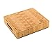 Small End Grain Bamboo Cutting Board | Professional, Antibacterial Butcher Block | Non-Slip Rubber Feet by Top Notch Kitchenware
