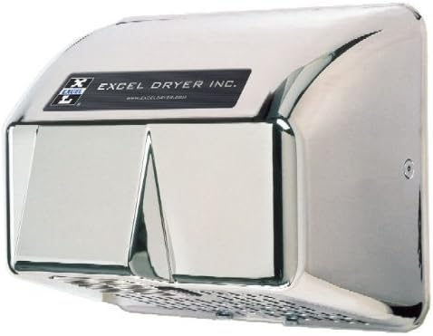 Excel Dryer HO-IC Hand Dryer Hands Off, Automatic, Cast Cover, Surface-Mounted, Chrome Plated, 110-120V 60Hz