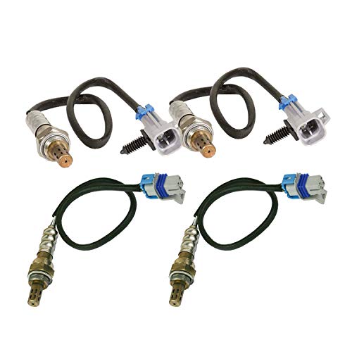 4Pcs Oxygen Sensor For Chevrolet Silverado 1500 2500 3500 Upstream & Downstream O2 Sensor 234-4668 x2 234-4256 x2