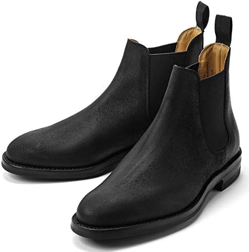Amazon クロケット ジョーンズ サイドゴアブーツ Chelsea 5 ラフアウトスエード ブラック Black Last335 E Measurement 27 Point 0 Centimeters ブーツ