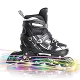 Tuko Kids Adjustable Inline Skates for Boys/Girls Roller Skates Illuminating Wheels Blades Patines para Niños