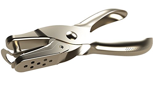 Hole Punch Tool - Metal Puncher Design for Quick and Easy Holes in Cardstock and Any Size Paper or Binder, Perfect for Arts, Crafts and Designs, Comes with Catcher for Quick Cleanup