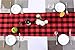 Lanpn Christmas Buffalo Check Plaid Table Runner (Black and Red)