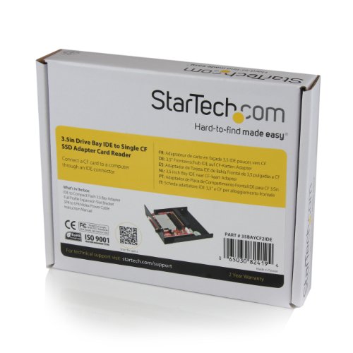 StarTech.com 3.5-Inch Drive Bay IDE to Single CF SSD Adapter Card Reader (35BAYCF2IDE)
