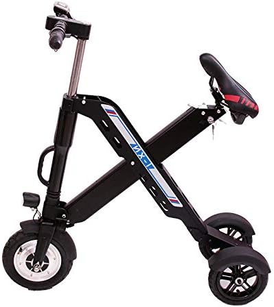 CHECHE Electric Scooter for Adults Mini Foldable Portable With Folding Seat 10 Inches 120kg Load 25km/h for Working Commute Downtown Travel