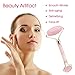 Jade Roller and Gua Sha Tools Set- Rose Quartz Face Roller- 100% Natural Jade Facial Roller Face Eye Neck Skin Rollers Massager for Anti Aging, Wrinkle,No Squeaks