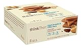 Thinkthin High Protein Plus Fiber Bar, Chocolate Peanut Butter Toffee, 50 g Bars, 10 Count